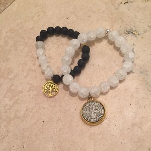 Stunning Lava and Agate 10mm Beads